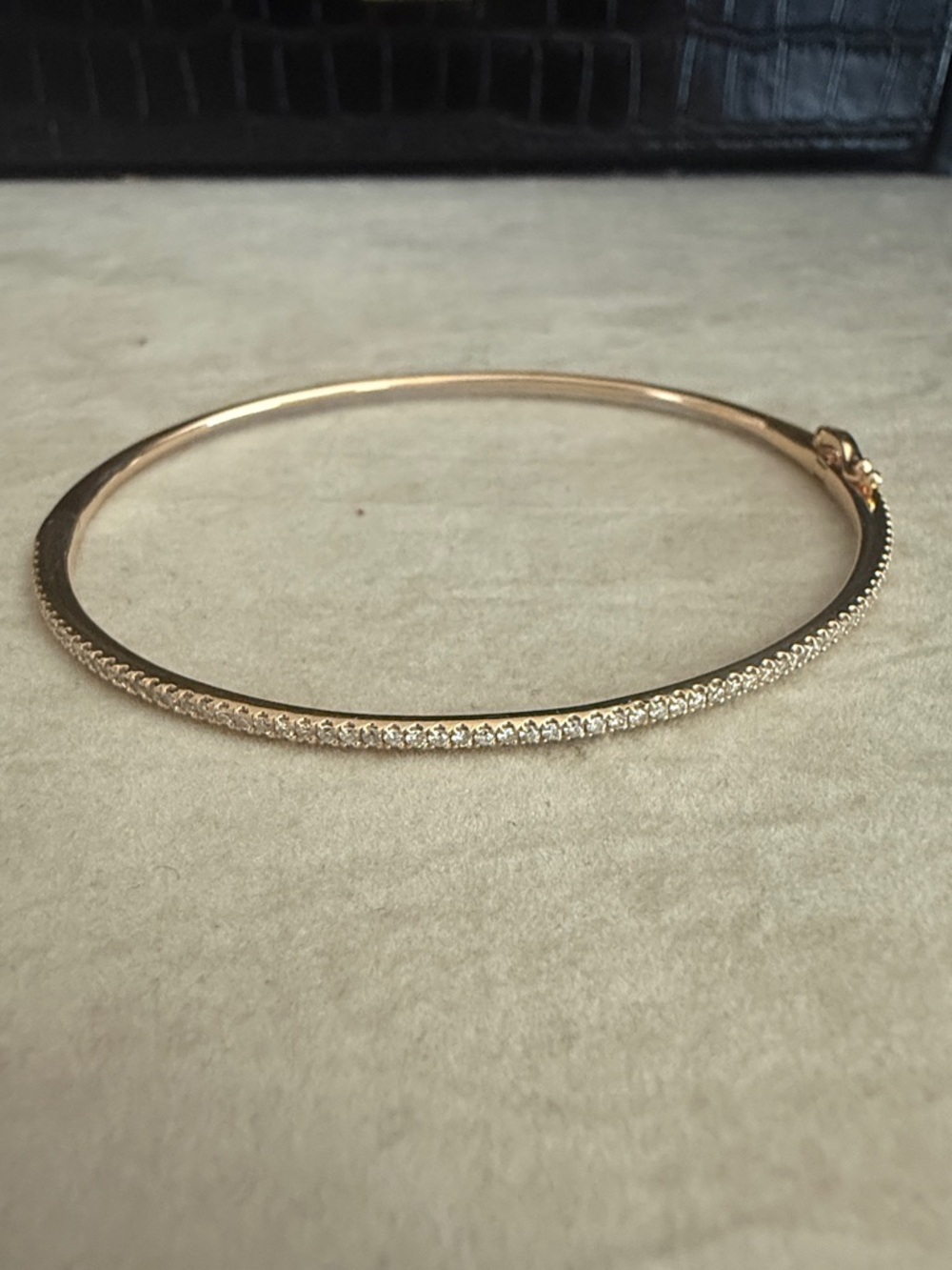 Bony Levy 18k Rose Gold & .51ctw Diamond Stackable Bangle 72 diamonds 8.3g